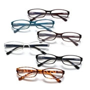 BONCAMOR 6 Pack Fashion Printed Women's Reading Glasses with Blue Light Blocking lady reader